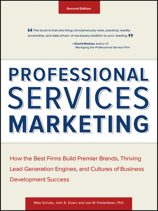 Title details for Professional Services Marketing by Mike Schultz - Available